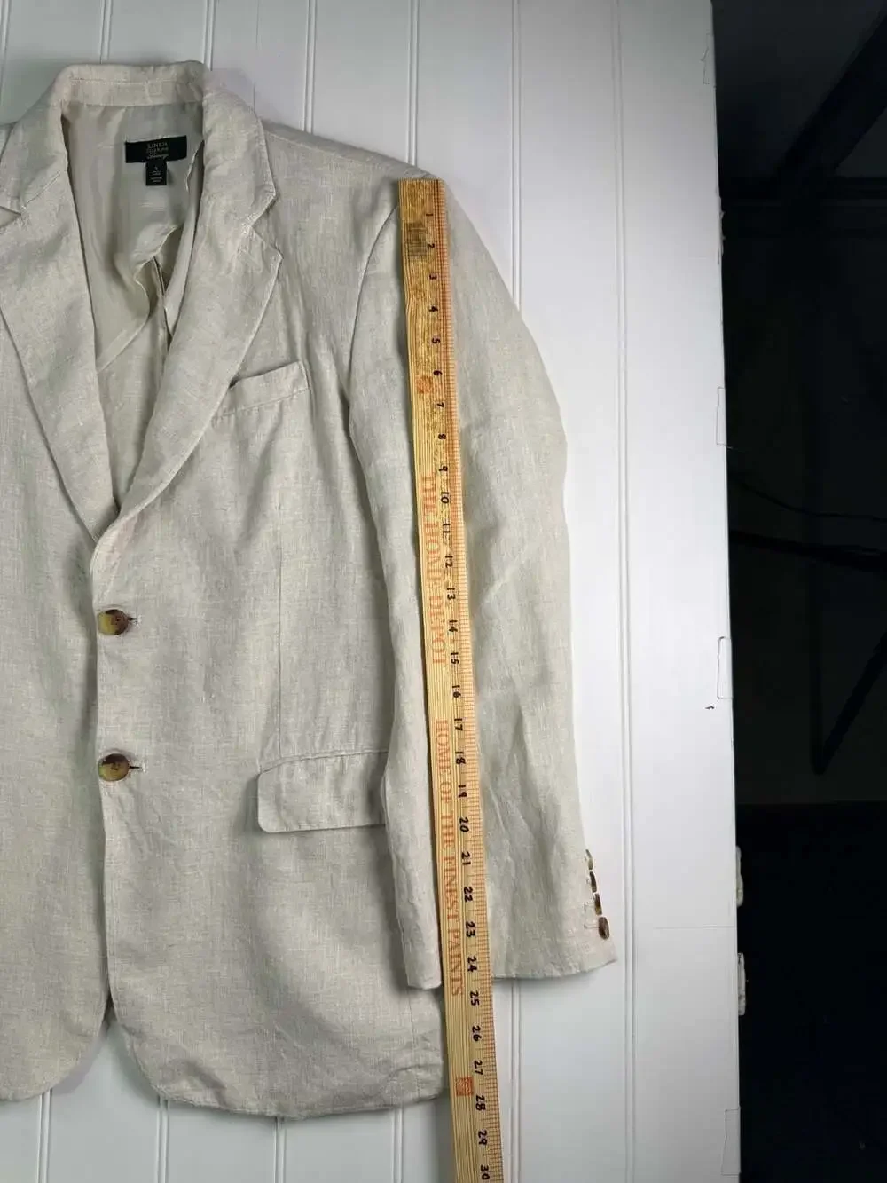 Linen Club Room Luxury Men’s Large 100% Linen Blazer Sport Coat Beige Tan